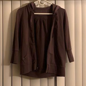 GAP 3/4 sleeve plum hoodie